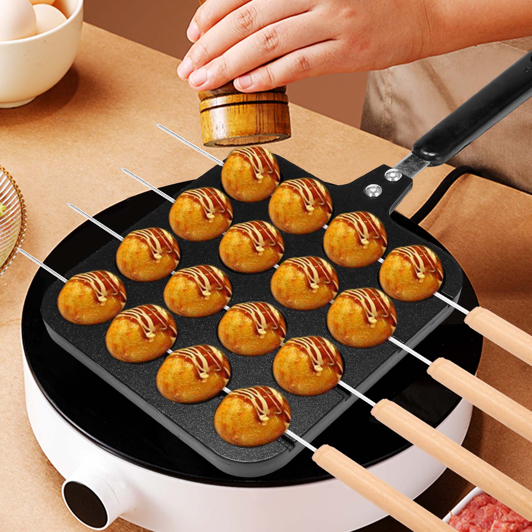 16구 알루미늄 타코야끼 메이커 그릴 팬 문어볼 플레이 - Takoyaki Grill Plate 리뷰 및 가격